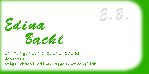 edina bachl business card